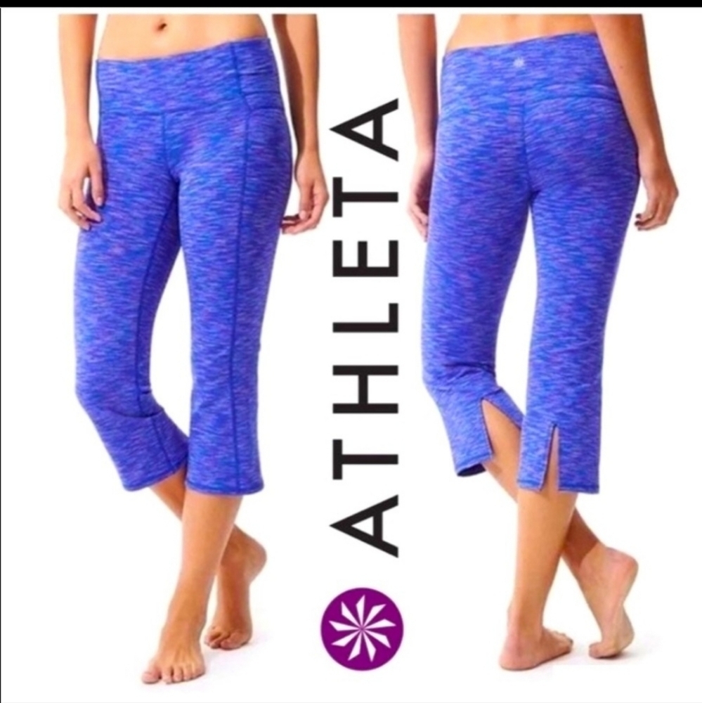 Athleta * Power-Up* Capris* Blue/Purple/ Sz S
